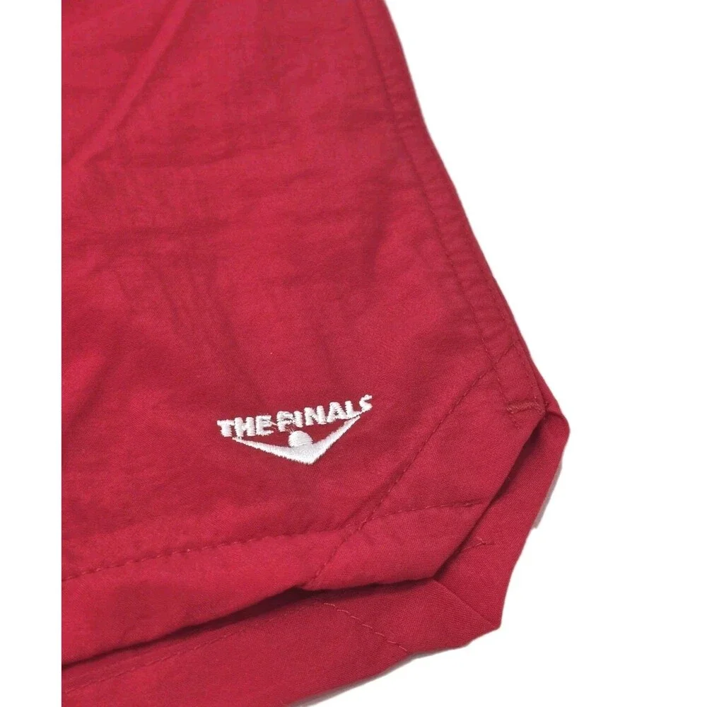 TYR The Finals Men's XXL Swim Trunks Mesh Lining Pockets Drawstring NWOT Red